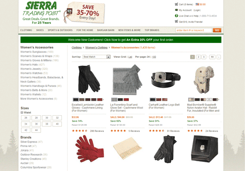 Описание каталога Sierra Trading Post, заказ и доставка товаров из каталога Sierra Trading Post